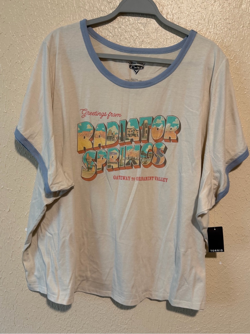 Torrid Cars Radiator Springs Crop Top Shirt Size 6X (30) New Disney